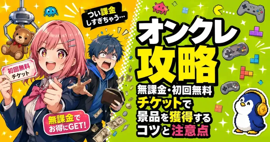 オンクレ攻略｜無課金・初回無料チケットで景品を獲得するコツと注意点