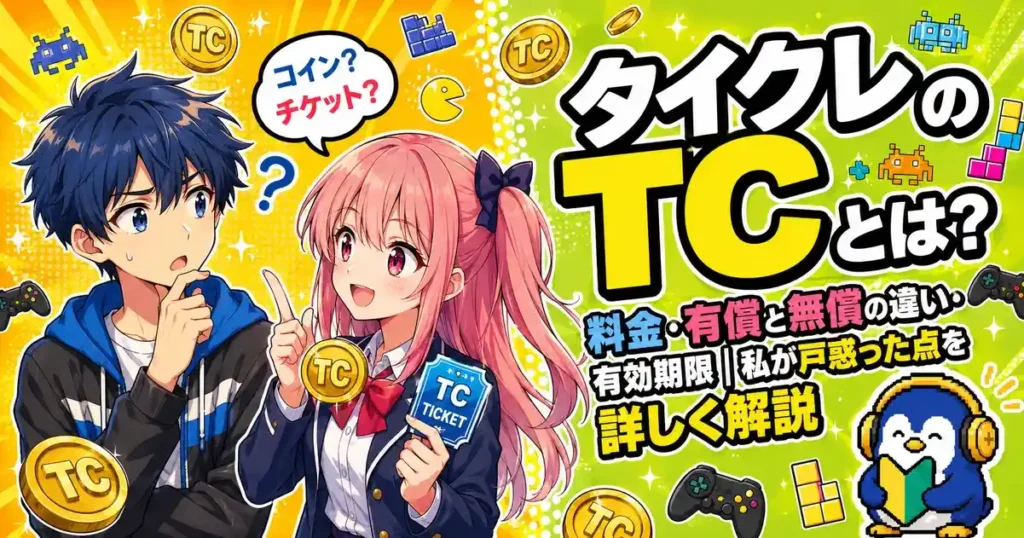タイクレのTCとは？料金・有償と無償の違い・有効期限｜私が戸惑った点を詳しく解説